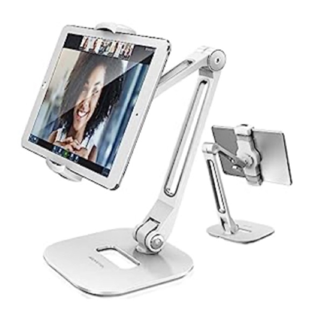 AboveTEK iPad Stand Holder, Multi-Angle Adjustable Tablet Stand, 360° Swivel